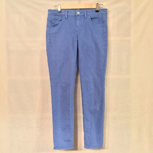 Madewell 28" inseam periwinkle blue skinny skinny ankle jeans